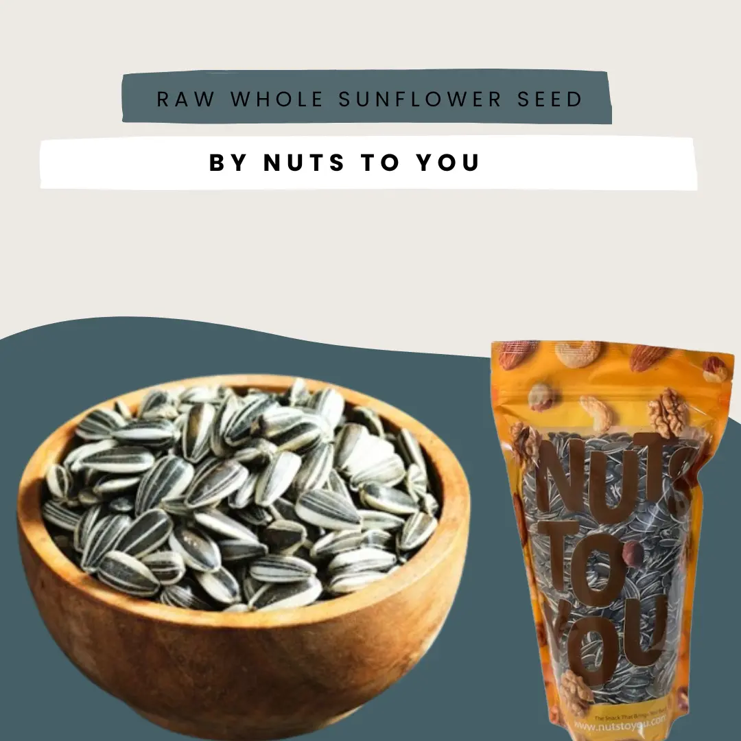 Raw Whole Sunflower Seed in Shell by Nuts to You | Essential Vitamins & Minerals | Healthy Superfood Snack