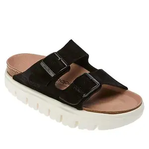 Papillio by Birkenstock Arizona Chunky Suede Sandal - Black or Sand