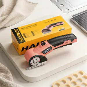 Cordless Electric Scissors 4V Rechargeable Cardboard Cutter with Blades, 2000mAh Battery, LED Light, Electric Box Cutter 1/3” Cutting Capacity Power Cutter for Fabric Carpet Leather DIY