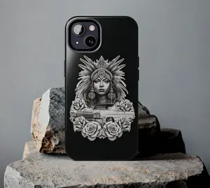 Aztec Woman Chicano Lowrider Mexican Chicana Latina , iPhone 16 15, 14, 13, Pro Max Tough Glossy iPhone Phone Case, Mobile Phone Case Protection Gift