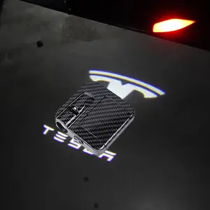2Pcs  For Tesla Welcome Light for Model Y 3 S X Car Door LED Projector puddle lights Ultra-Bright Welcome Light(Battery Not Included)