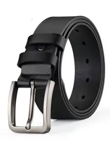 Men's Vintage Casual Belt Black Pin Buckle Belt, Vintage Men's PU Leather Belt, Faux Leather Waistband, Perfect Accessory for Jeans, Stylish Design for Young Men, Casual Fashion, Trendy Exquisite Belt, Western Buckle Belt, Street Style Belt, Cowboy Belt