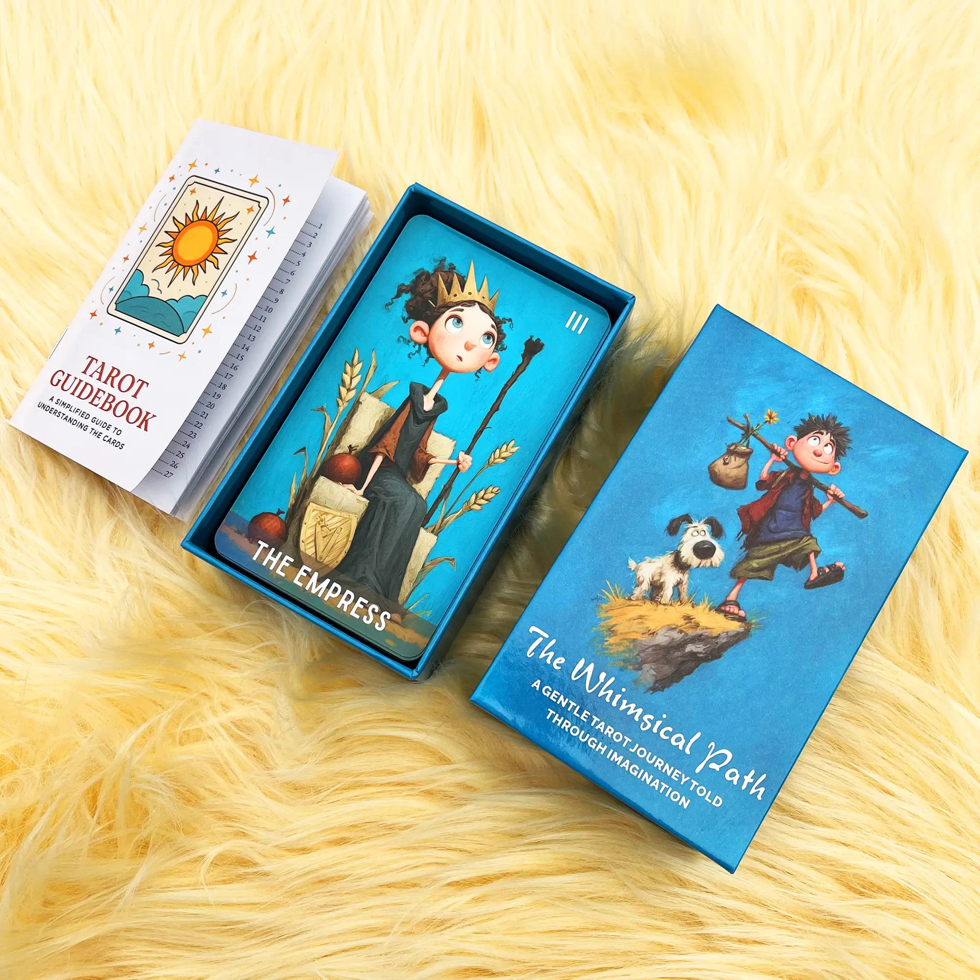 Original Tarot Card, The Whimsical Path, 78 Cards with Guidebook, Illustration Style, Card games, Divination Tools, 12*7cm, 14+