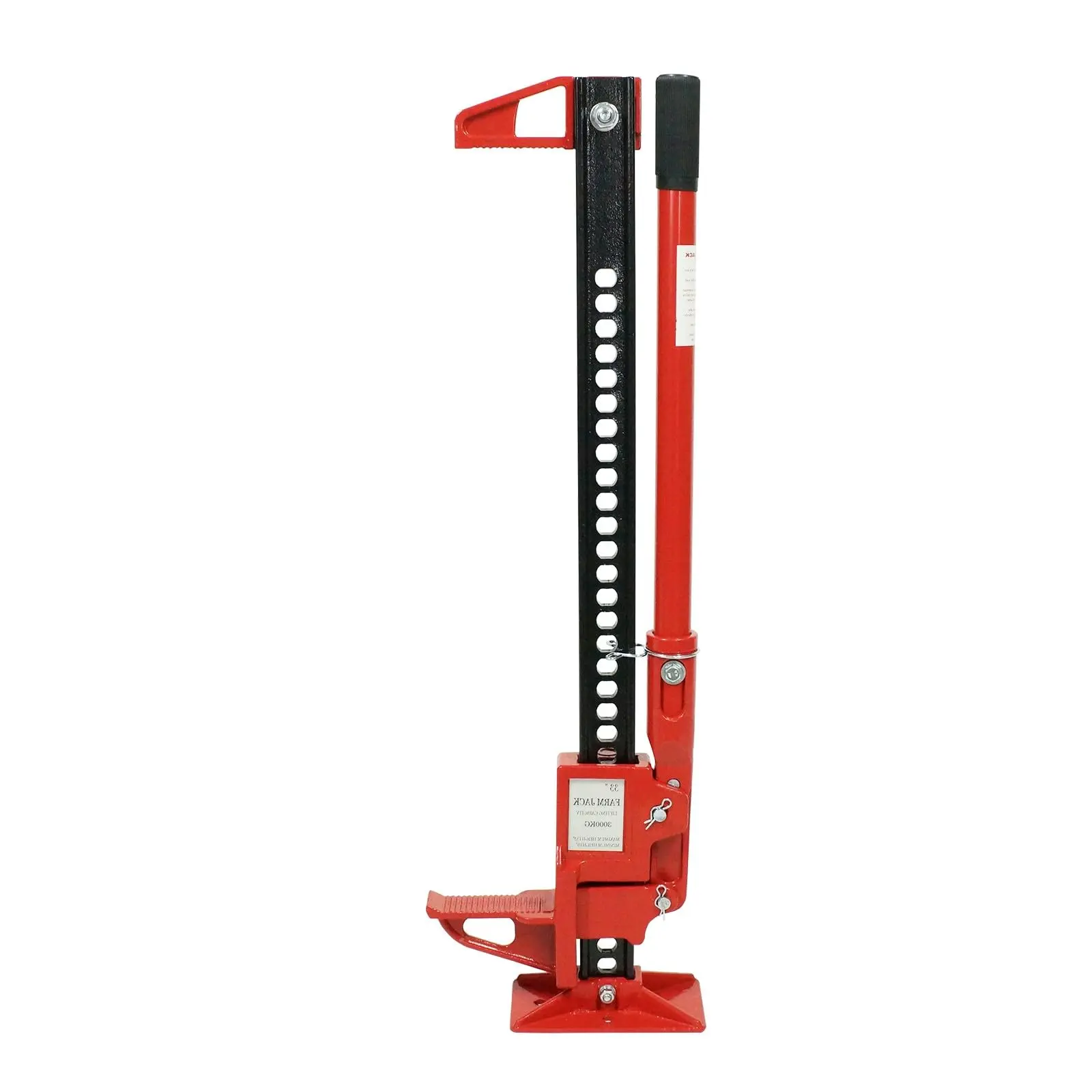 GARVEE 3 Ton Floor Jack, 33 Inch-6600LBS Off Road Jack, Heavy Duty Utility Jack with Adjustable Height High Lift Farm Jack for Tractor, Truck, SUV, Bumper Lift, Red