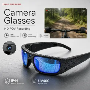 OHO SUNSHINE Vidsoul Smart Camera Glasses with 1080P HD Photo & Video Recording, Photochromic UV400 Lenses, Hands-Free POV Camera Sunglasses for Travel, Outdoor Sports, Cycling, Fishing and Daily Adventures,  glasses camera， Wearable,father'sdaygifts