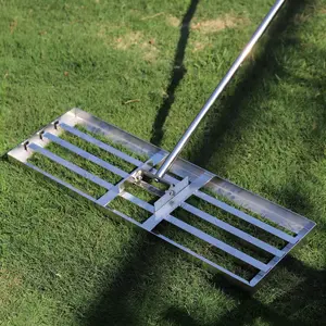 30"x10" Lawn Leveling Rake, Heavy Duty 304 Stainless Steel Lawn Leveler w/ 6.5ft  Handle, Effort Saving Soil Tool for Dirt, Sand, Compost, Topdressing & Garden