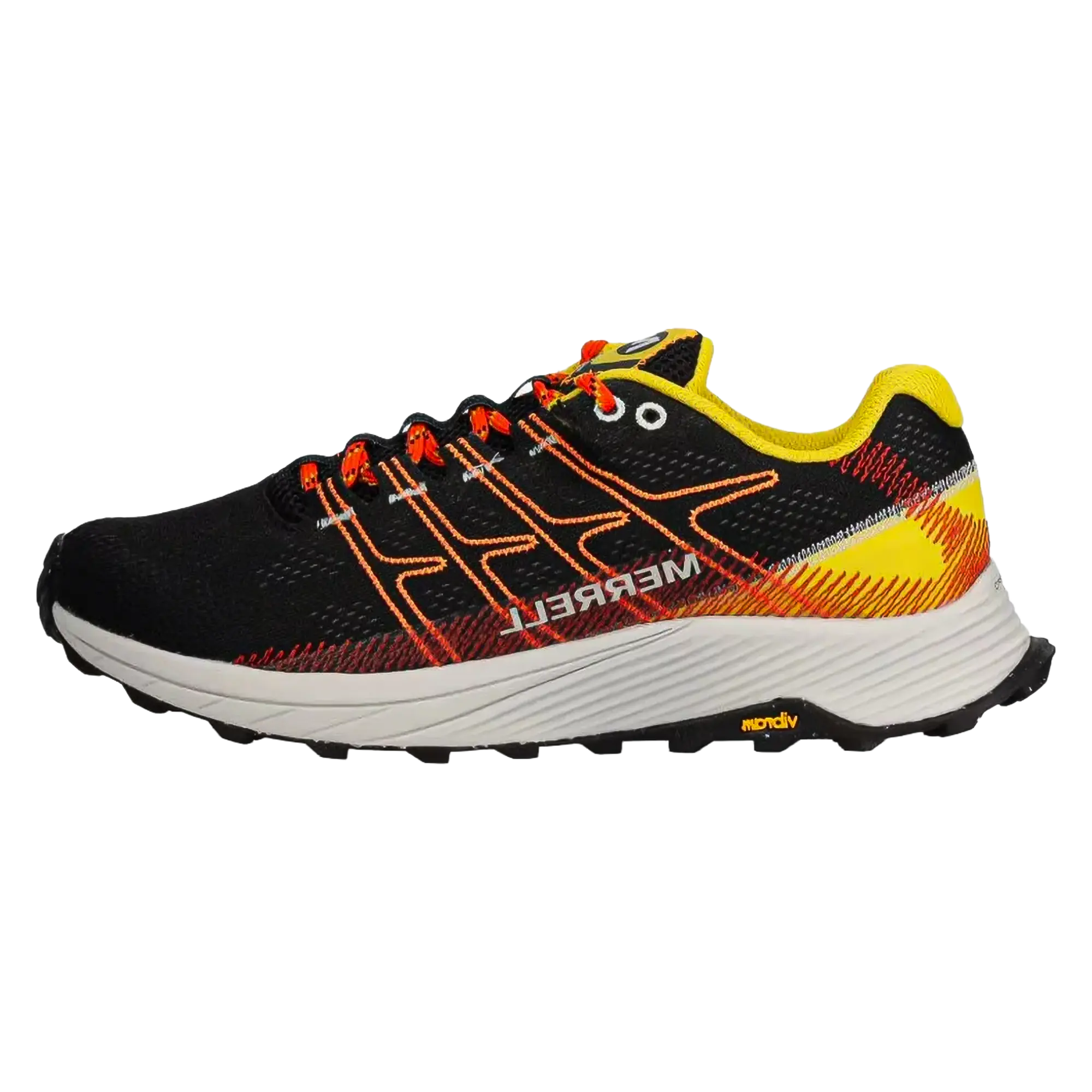 Moab Flight Trail Running Shoe "Black/Sulphur" J067531-BLACK-SULPHUR
