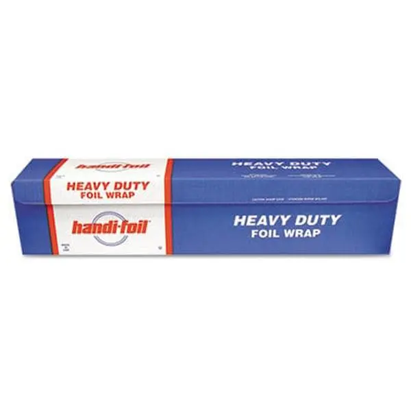 HFA HFA12408 Foil of America Heavy Duty Aluminum Foil, Rectangular Single Roll with Dispenser Box, High Capacity for Home Cooking