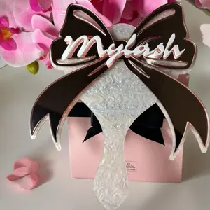 MyLash Acrylic Mirror Lash Brow Photo Prop Customizable Decor Signs 1/8'' Thick Modern Professional Look