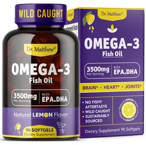 Burpless Fish Oil Pills. Triple Strength Omega 3 Fish Oil. EPA DHA for Women and Men. Omega 3 Fatty Acid Supplements. Fitness Healthcare