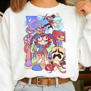 The Amazing Digital Circus Sweatshirt Hoodie & T-Shirt – Funny Circus Characters Anime Graphic Top – Tee Hoodie & Sweatshirt, Unisex Menswear & Womenswear Tops Collection
