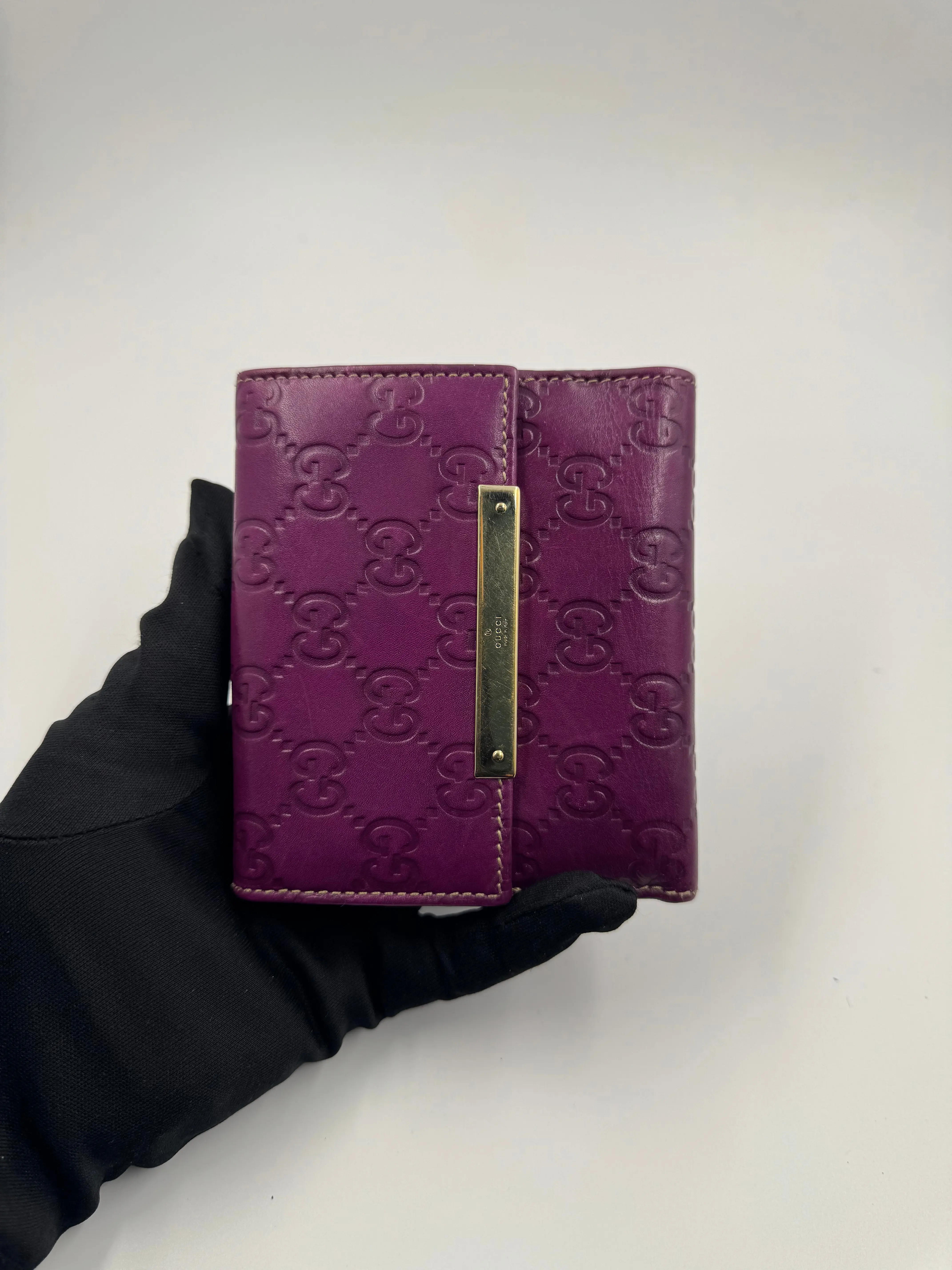Pre-owned GUCCI Guccissima wallet A100791
