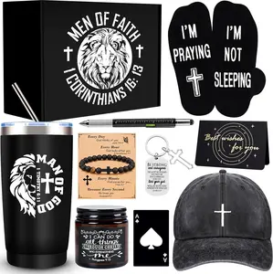 Father's Day Gift 10 Pcs Christian for Men Faith, Inspirational Religious for Men, Catholic , Spiritual , Jesus , Encouragement for Dad, Husband, Grandpa, Male Friends, Coworker