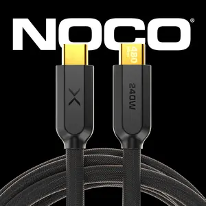 NOCO XGrid XC3: 240W USB-C to USB-C Cable – USB-IF Certified, E-Marker Chip, 480Mbps Data – 10 Foot