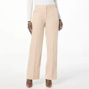 Jaclyn Smith Pintucked Wide Leg Trouser Pant