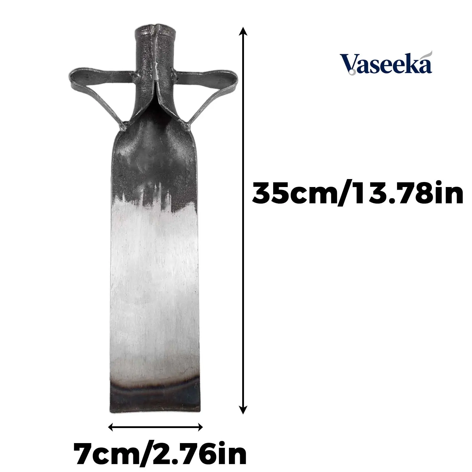 Vaseeka Manganese Steel Garden Trowel - 35cm Height Sharp Edge, Sturdy Construction, Ideal for Home Gardeners, with Hoe Auger Bit for Digging, Weeding, Planting, Garden Tools