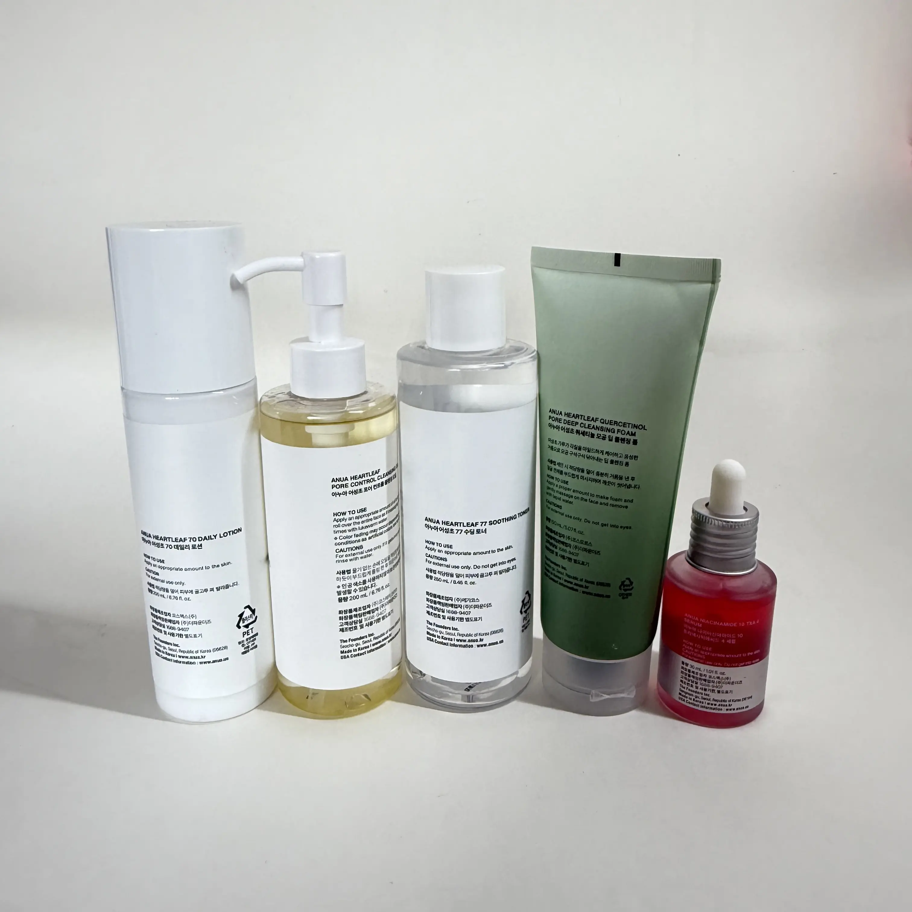 ‮ aunA ‬ Ultimate Glass Skin Skincare Set | Korean Beauty Routine with Cleansing Oil, Toner, Niacinamide Dark Spot Serum & Hydrating Lotion