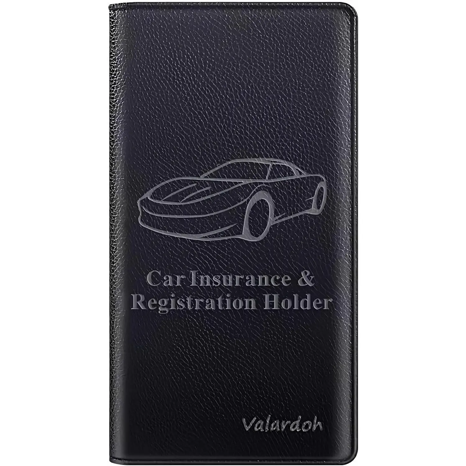 Premium Car Registration and Insurance Card Holder, Car Document Holder for Cards, Driver License & other Essential Documents (Black)