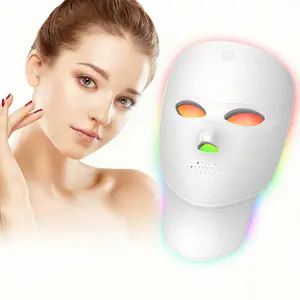 2027 New Face & Neck Light Therapy Mask, Nir LED with 7 Color Options, Rechargeable Ergonomic Design, Facial Care, Perfect Holiday Gift