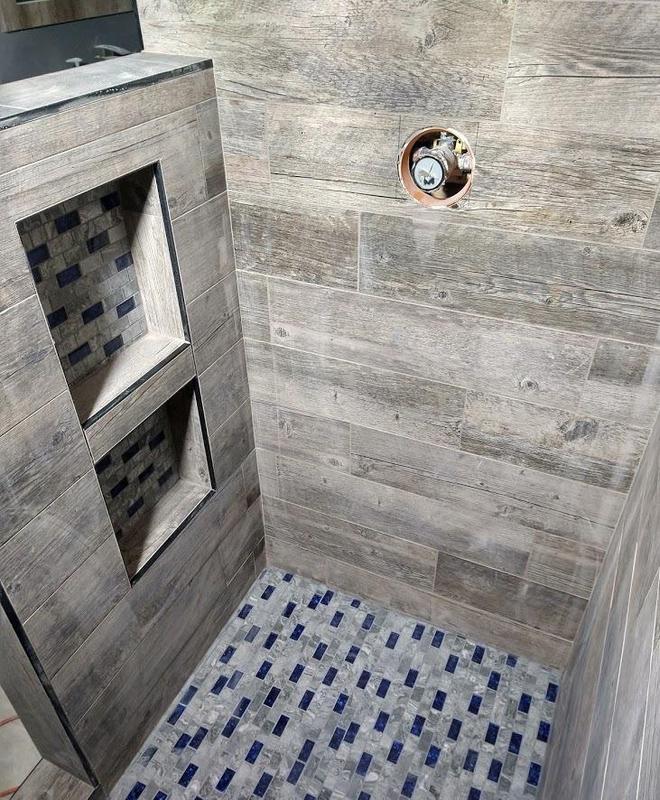 Glass Stone Mosaic 1x2 Subway Tile Navy Blue Gray Backsplash Polished Marble Wall and Floor Tiles