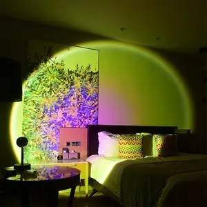 Sunset Projection Atmosphere Lamp, Multi-Color LED Night Light, USB Powered, Relaxing Bedroom Decor, Party Birthday Gift