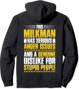 Milkman Cow Milk Delivery Dairy Anger Issues Milkman Pullover Hoodie - Katiareg Shop 31B0CMQSR93F