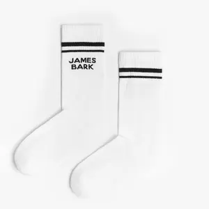 Men's Sport Striped Socks — White
