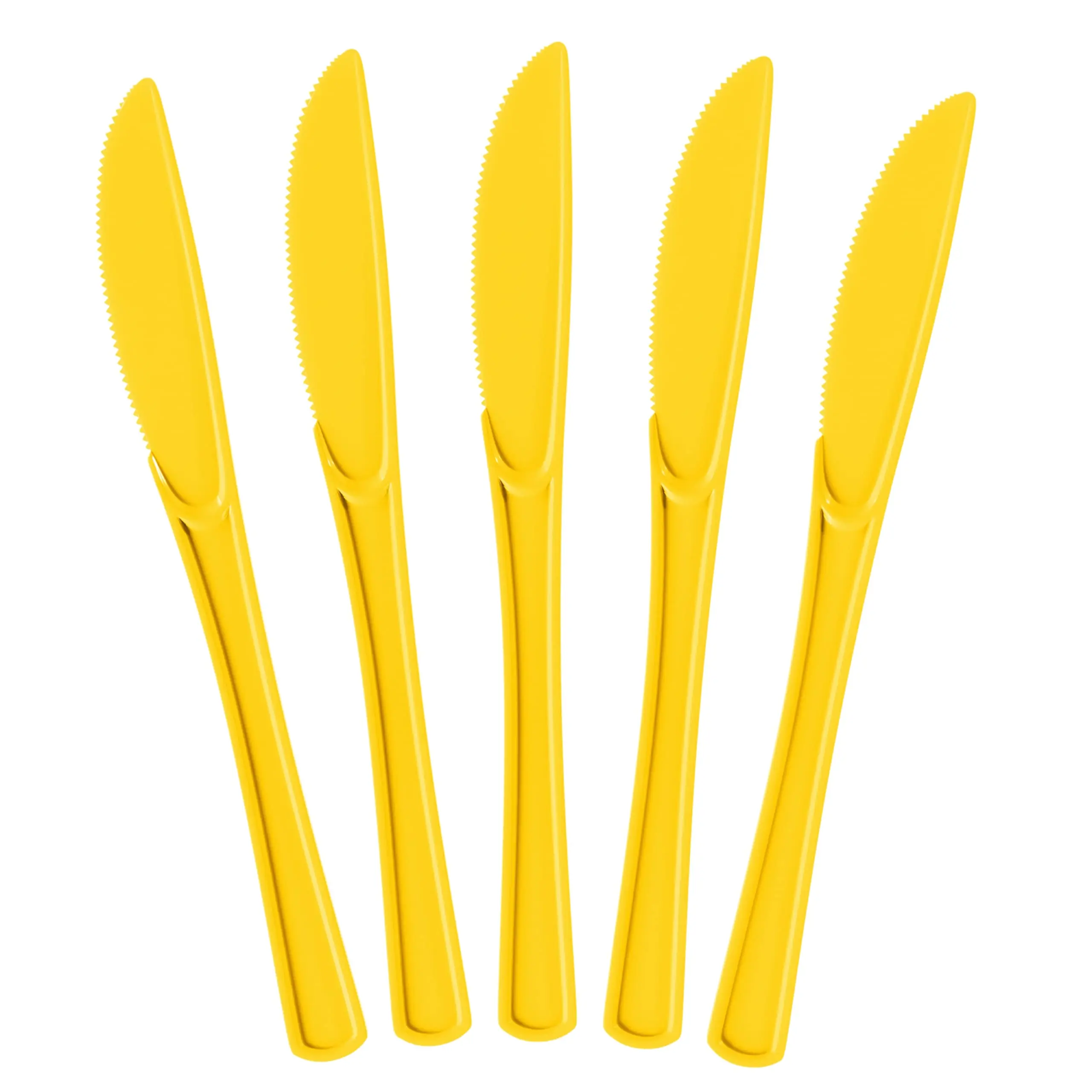 Heavy Duty Yellow Plastic Knives | 7.75 in. | 50 Count