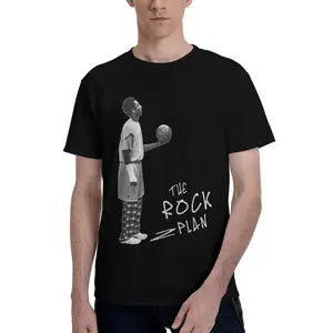 The Rock Plan Menswear Top Fashion Outdoor Stylish Streetwear Tshirt Outfit Tropical Herringbone Pattern Contrast Collar Fitted Cut Comfortable Machine Washable