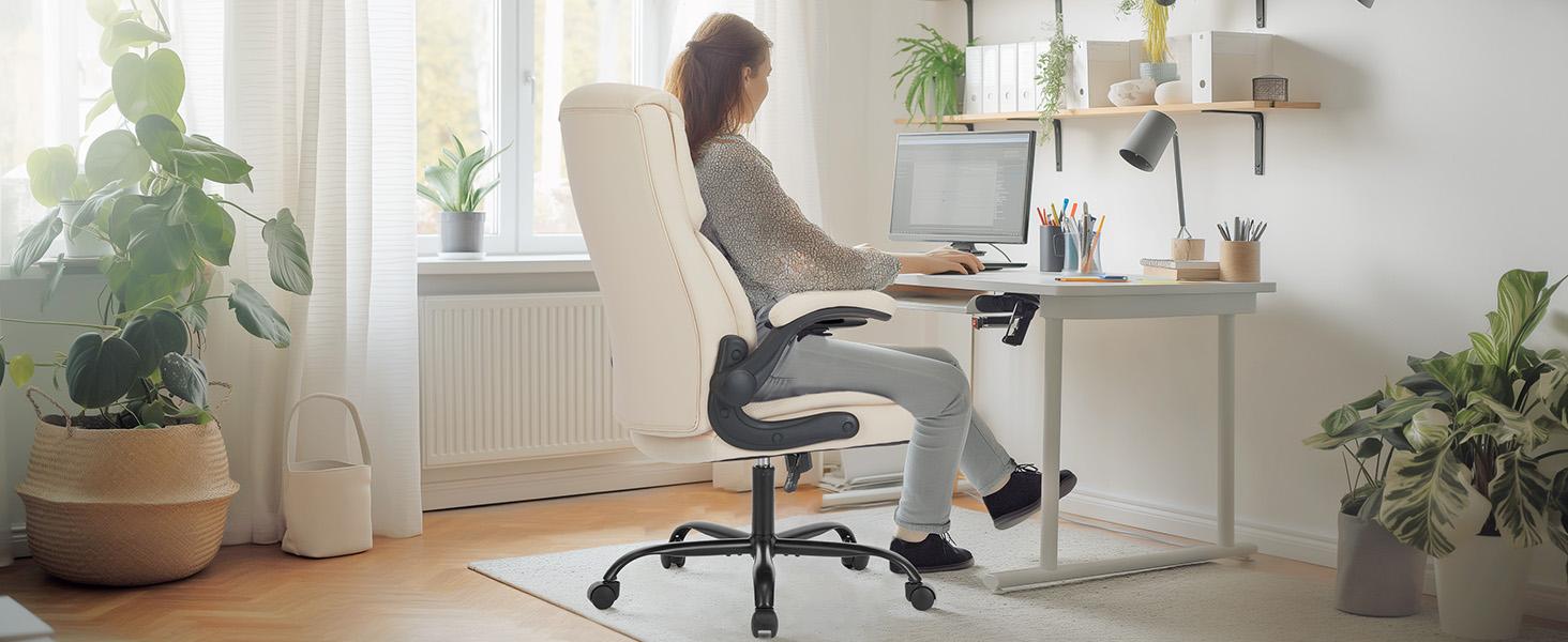 Furnest Indoor Furniture Chairs Computer Gaming Chair, Ergonomic Office Chair Heavy Duty Task Desk Chair with Flip-up Arms, PU Leather, Adjustable Swivel Rolling Chair with Wheels Furnest Indoor Furniture Chairs Computer Gaming Chair, Ergonomic Office Chair Heavy Duty Task Desk Chair with Flip-up Arms, PU Leather, Adjustable Swivel Rolling Chair with Wheels