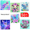 6x6-inch 6-Piece Cute Cartoon Animal 5D Special-Shaped Partial Diamond Painting Kit, Beginner-Friendly Crystal Sequin Handicraft, Stress-Free DIY Kits for Parent-Kid Craft Activities