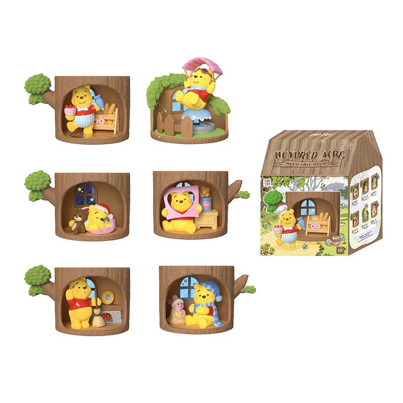 [Valentine's Day Gift]TOPTOY Winnie the Pooh Forest Treehouse Series – Cute Collectible Figure Blind Box, Perfect Christmas Gift for Fans & Kids, Adorable Desk/Shelf Decor with 100 Acre Wood Vibes