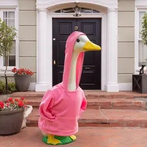 23 Inch Porch Duck Costume, Hip Hop Hoodie, Perfect for Celebrations, Fun Garden Decor, Giant Duck Statue, Outdoor Garden Decoration, Garden Accessories