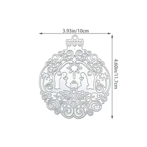 1PC Christmas Nun Metal Embossing Steel Cutting Die, DIY Paper Cutting Mold, Prayer Flower Circle, Handmade Gift Card Decoration Tool