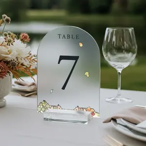 Floral Wedding Table Numbers, Forever In Love Wedding Table Signs