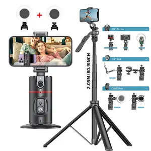 photography tool Selfie Stick with Stabilizer Auto Face Tracking Tripod for Mobile Wireless Selfie Stick Tripod Handheld Gimbal Stabilizer light fill 4in1