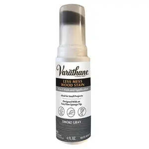 Varathane  4 oz Less Mess Water-Based Linseed Oil Emulsion Wood Stain, Smoke Gray - Pack of 4