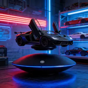 MAGECMOON Indoor technology luminous magnetic levitation ufo display stand office bedroom rotating decoration creative hand-made ornaments children's  Mother's Day gifts