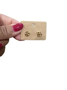 Pre-owned Louis Vuitton Flower and Clover Stud Earrings Perfect for Daily Use