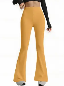 Urban Chic Micro Flare Pants, High Drape Ice Silk Fabric, Suit Style Bell Bottoms, Office Commute Slimming Versatile Trousers