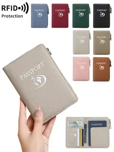 Small Passport Holder with Rfid Protection, Travel Passport Organizer, Multiple Colors Available, Safe Storage Solution, Essential Travel Accessory, Passport Cover