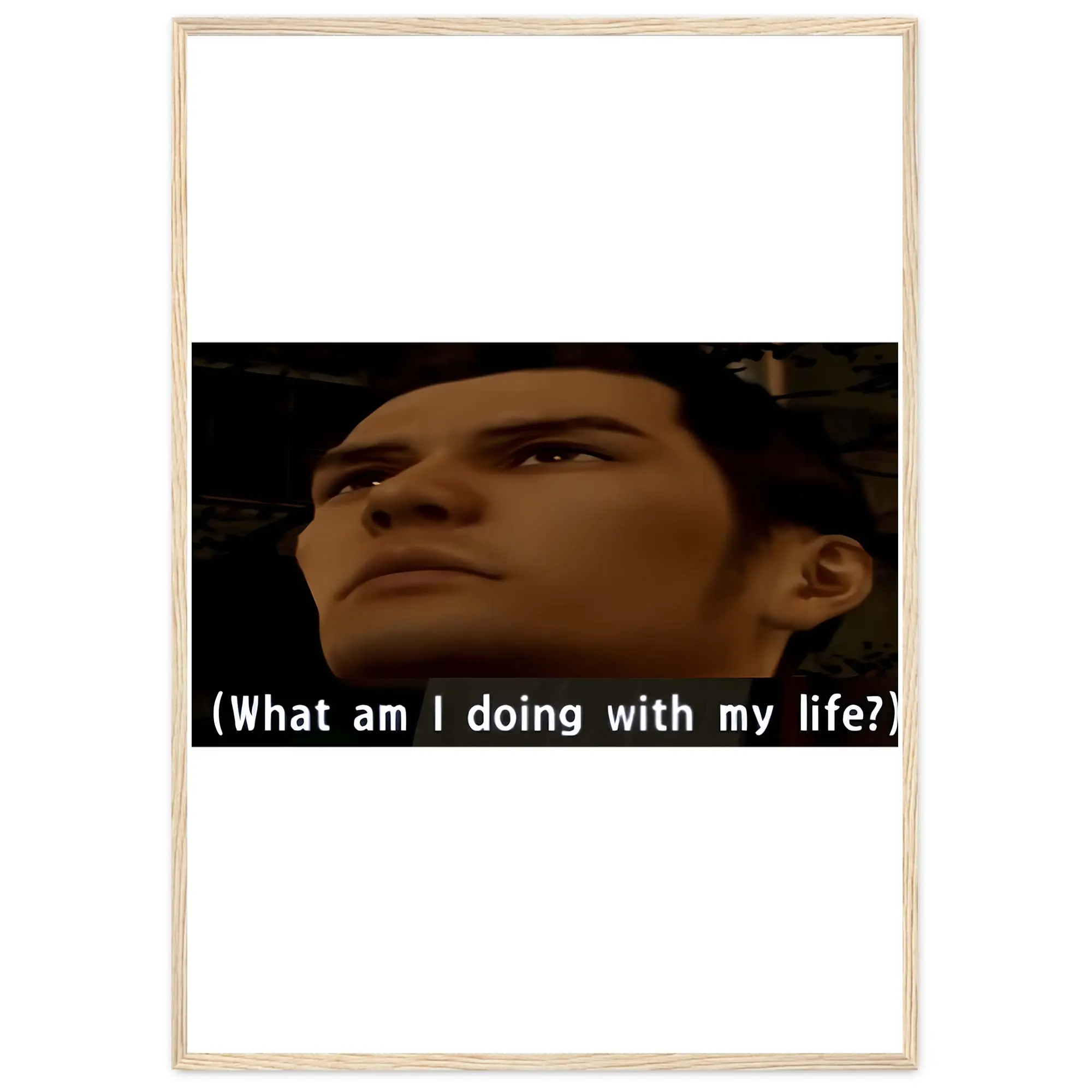 Yakuza Kiryu Questioning Himself Beautiful, luxurious poster suitable for your home space