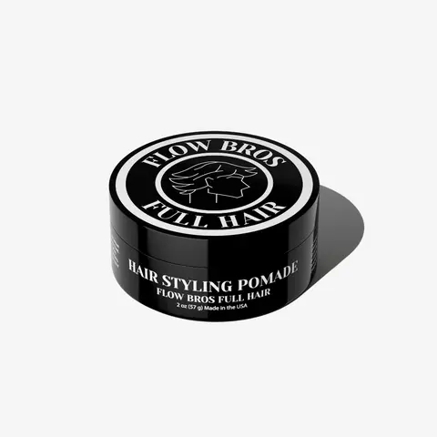 Flow Bros Pomade – Men’s Hair Pomade | Medium Shine Finish | Medium–High Hold | Shape + Volume | 2oz