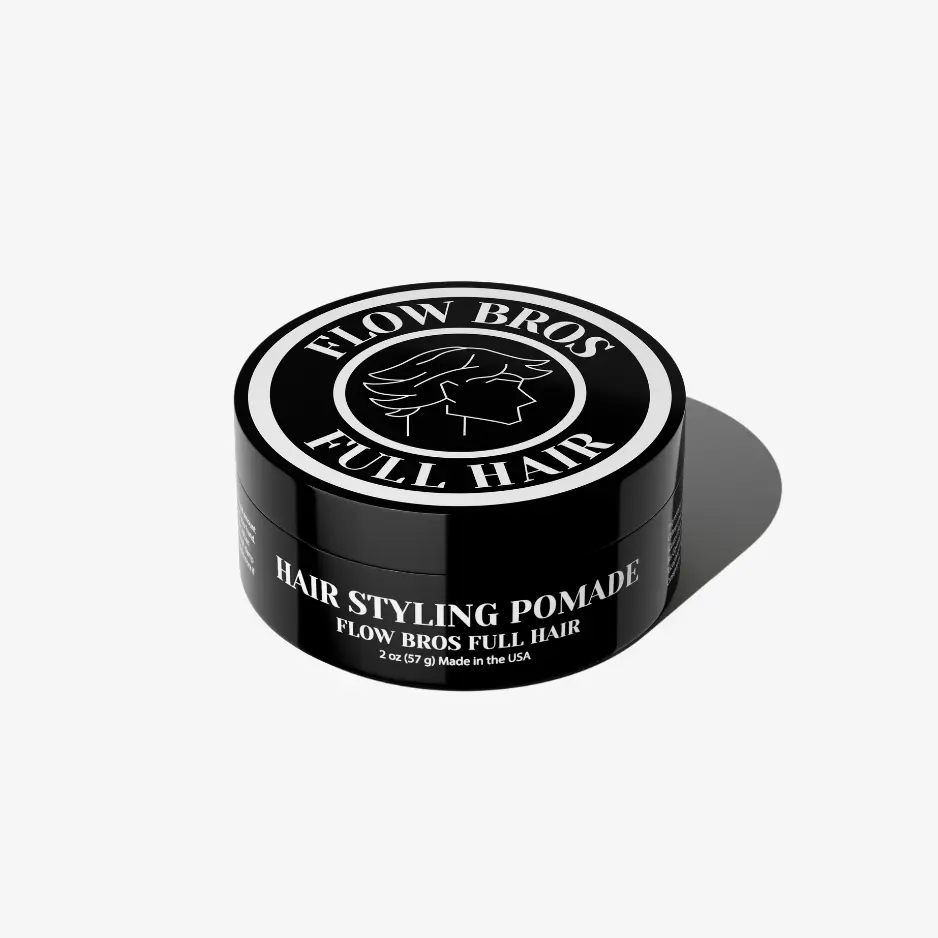 Flow Bros Pomade – Men’s Hair Pomade | Medium Shine Finish | Medium–High Hold | Shape + Volume | 2oz
