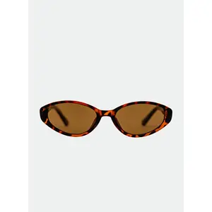 Ivy Sunglasses - Tortoiseshell Cat-Eye with Warm Brown Lenses, 100% UV Protection, Classic Frame, Timeless Elegance, Vegan Pouch Included