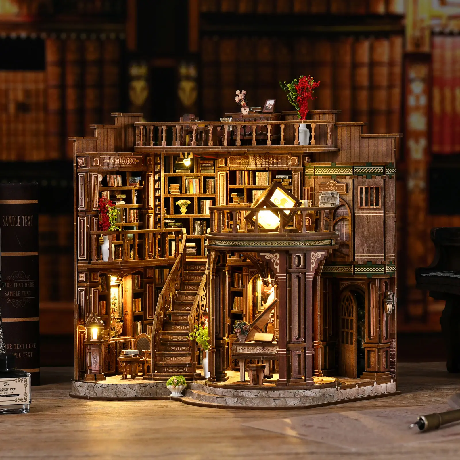 DIY hut 3D hand-assembled booklet toy house, Christmas gift toy house, Playhouse, book nook, mini house, doll house, wooden dollhouse kit, victorian dollhouse, miniature house kit, Miniature furniture, Diy Building Model