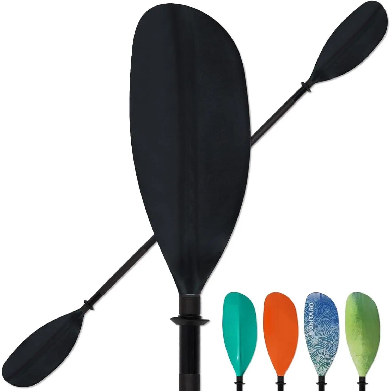 Kayak Paddles with Alloy Shaft and PP , Floating Kayaking Oars, Adjustable 230-250 cm/90-98 Inches, 210-230 cm/82-90 Inches