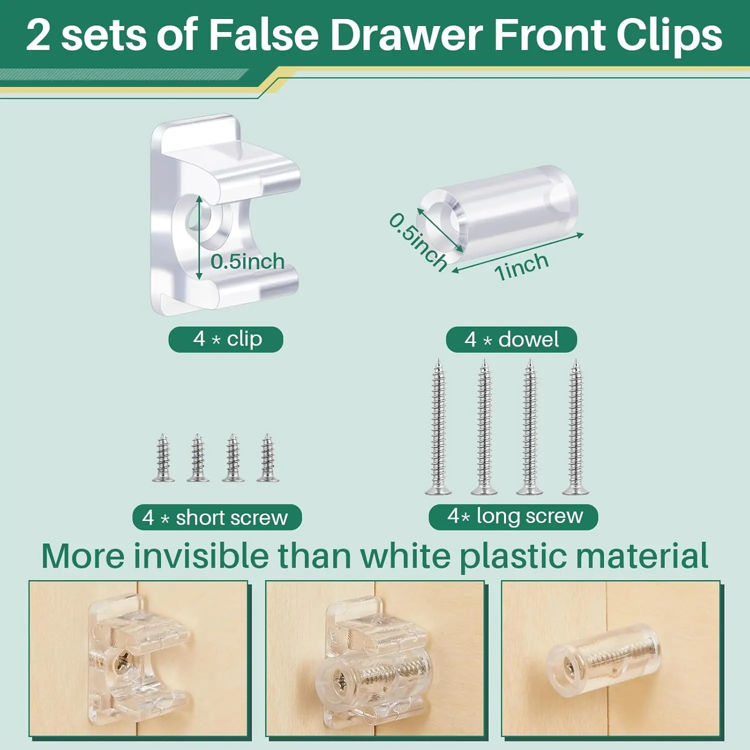 False Cabinet Front Clip False Drawer Front Clips Sink Tip Out Snap ...