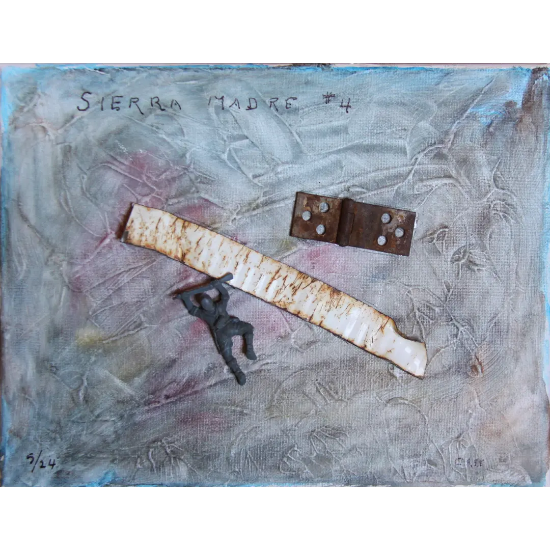 Sierra Madre #4 - an 8" x 10" collage on stretched canvas, created by iKalopa.cass