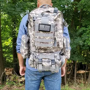 5 in 1 Tactical Backpack with 152 piece emergency survival kit bug out bag for Camping Hiking Hunting go bag.